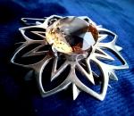 Scottish Sterling Silver Quartz Vintage Brooch