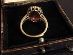 Vintage Red Gemstone Ring in 18K Gold Plating