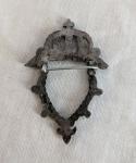 Vintage Sterling Silver Crown Brooch Pin, 1930