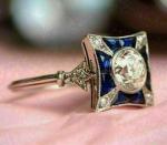 Art Deco 2.5Ct Round Diamond Wedding Ring