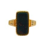 19th Century 9ct Gold Bloodstone Signet Ring
