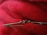 Vintage 9ct Gold Amethyst Brooch Pin