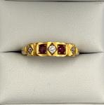 Antique 18ct Gold Ruby Diamond Ring, Chester 1899