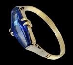 Elegant Art Deco Gold, Platinum, and Sapphire Ring