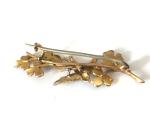 Victorian 1890s 9 ct Gold Swallow Brooch Pin