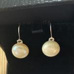 Edwardian Silver Pearl Drop Earrings