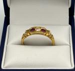 Antique 18ct Gold Ruby Diamond Ring, Chester 1899
