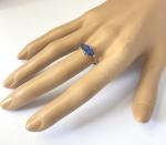 Elegant Art Deco Gold, Platinum, and Sapphire Ring