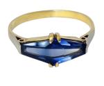 Elegant Art Deco Gold, Platinum, and Sapphire Ring