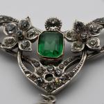 Vintage Sterling Silver Rock Crystal Paste Necklace