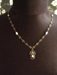 Antique Silver Gilt Filigree Necklace with Pearls