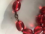 Vintage Cherry Amber Resin Necklace
