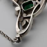 Vintage Sterling Silver Rock Crystal Paste Necklace