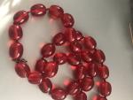 Vintage Cherry Amber Resin Necklace