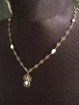 Antique Silver Gilt Filigree Necklace with Pearls