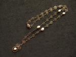 Antique Silver Gilt Filigree Necklace with Pearls