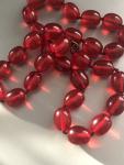 Vintage Cherry Amber Resin Necklace