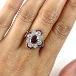 Art Deco 14K White Gold Engagement Ring