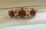 Victorian 18ct Gold Ruby and Diamond Ring
