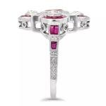 Art Deco 14K White Gold Engagement Ring