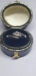 Stunning Antique Diamond Trilogy Engagement Ring