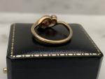 9ct Gold Garnet Trilogy Cross Over Ring