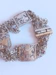 Vintage 1939 Egyptian Silver Filigree Bracelet