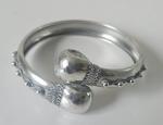 Victorian Etruscan Revival Adjustable Silver Bangle