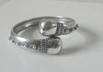 Victorian Etruscan Revival Adjustable Silver Bangle