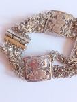Vintage 1939 Egyptian Silver Filigree Bracelet