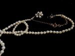1920s Pearl Necklace with Gold Diamond Clasp