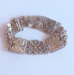 Vintage 1939 Egyptian Silver Filigree Bracelet