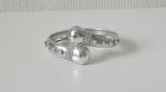 Victorian Etruscan Revival Adjustable Silver Bangle