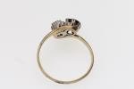 Toi et Moi Diamond and Sapphire Doublet Ring