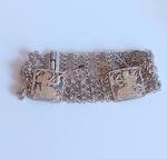 Vintage 1939 Egyptian Silver Filigree Bracelet
