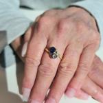 Toi et Moi Diamond and Sapphire Doublet Ring
