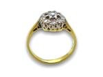 Art Deco 18ct Gold Diamond Flower Engagement Ring