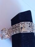 Vintage 1939 Egyptian Silver Filigree Bracelet