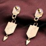 Vintage Art Deco Green Crystal Drop Earrings