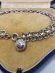 19th Century Antique French Silver Rose Gold Bracelet