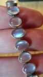 Edwardian Silver Bracelet with Bezel Set Moonstones