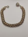 19th Century Antique French Silver Rose Gold Bracelet