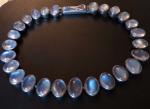 Edwardian Silver Bracelet with Bezel Set Moonstones
