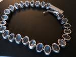 Edwardian Silver Bracelet with Bezel Set Moonstones