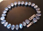 Edwardian Silver Bracelet with Bezel Set Moonstones