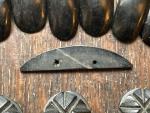 Whitby Jet Carved Bracelet Links for Re-Stringing