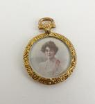 Edwardian 9ct Gold Photo Locket Pendant 1907