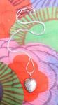 Victorian Sterling Silver Heart Locket Necklace