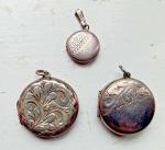Victorian Round Sterling Silver Locket Pendant