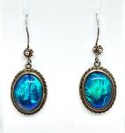 1920s Sterling Silver Morpho Butterfly Earrings